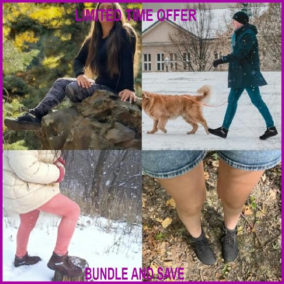 Winter Barefoot Boots Wide Toe Box Zero Drop Sole Water Resistant Ankle Booties - Picture 4 of 8